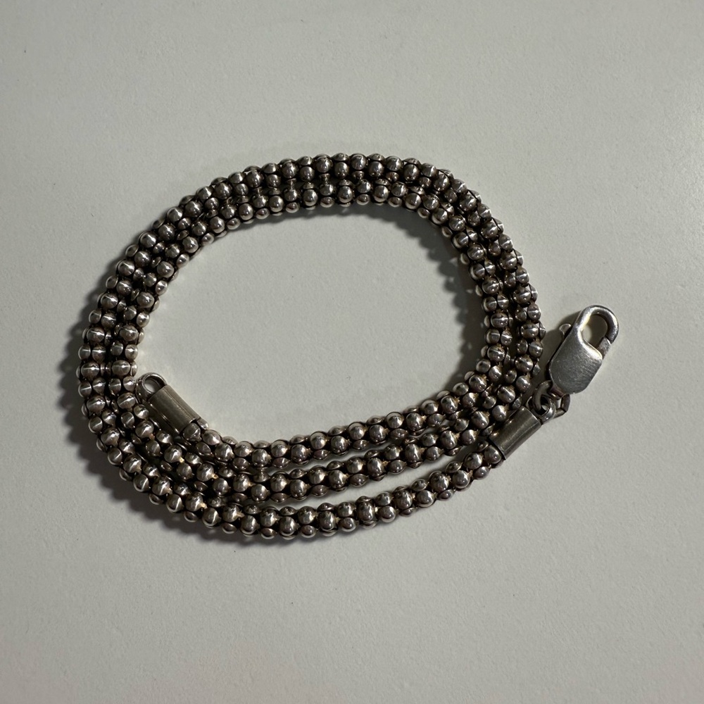 Silpada 16” Popcorn Sterling Silver Necklace